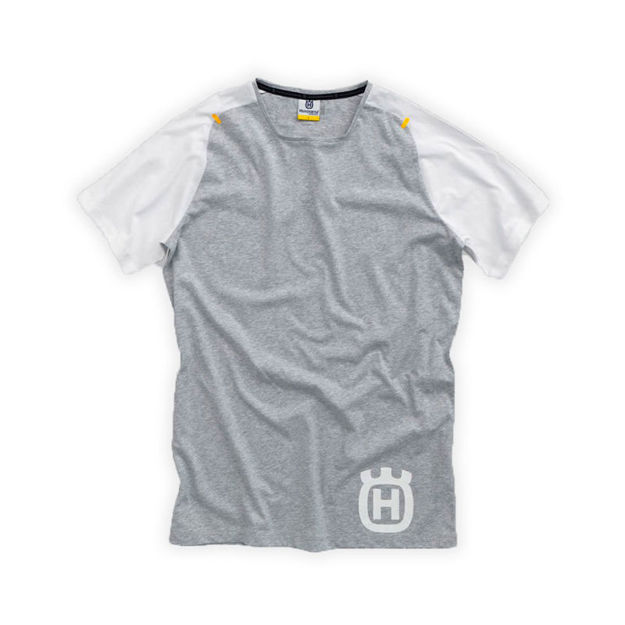 תמונה של HUSQVARNA - PROGRESS TEE GREY/WHITE