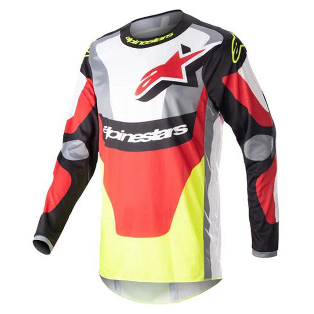 חולצת רכיבה FLUID AGENT שחור/אדום/צהוב  ALPINESTARS