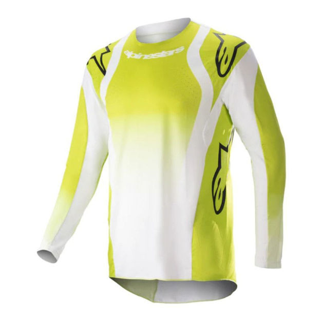 חולצת רכיבה TECHSTAR PUSH צהוב/לבן   ALPINESTARS