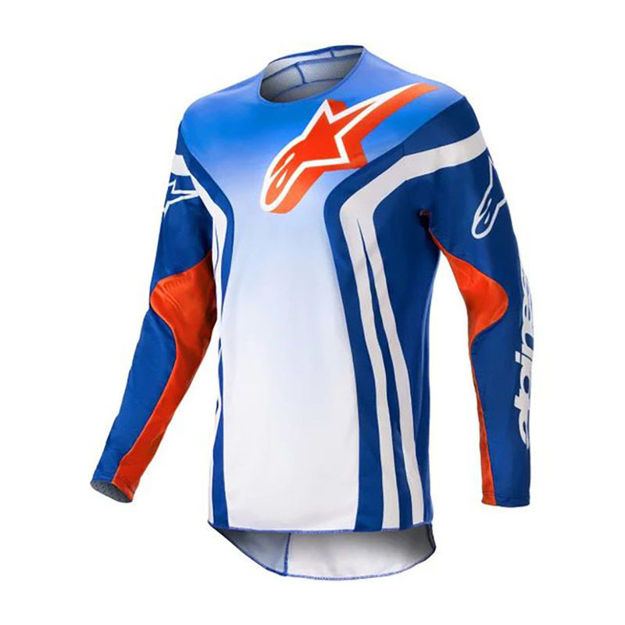 חולצת רכיבה RACER SEMI כחול/כתום ALPINESTARS