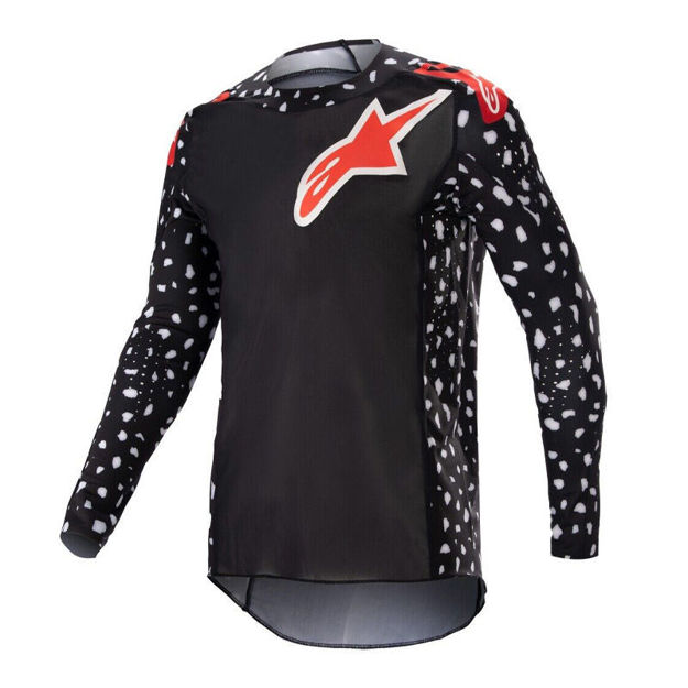 חולצת רכיבה SUPERTECH NORTH שחור/אדום נאון ALPINESTARS