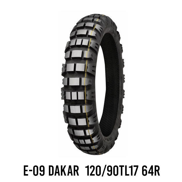צמיג אדוונצ'ר אחורי MITAS E-09 DAKAR 120/90TL17 64R