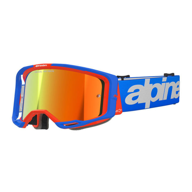 משקפי אבק ALPINESTARS VISION8 WORDMARK כחול/כתום/אדום