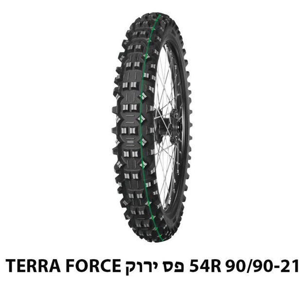 צמיג קדמי 90/90-21 3.00-21 54R פס ירוק TERRA FORCE EF-SUPER LIGHT