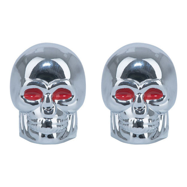 כיסוי ונטיל OXFORD Skeleton Valve Caps Silver