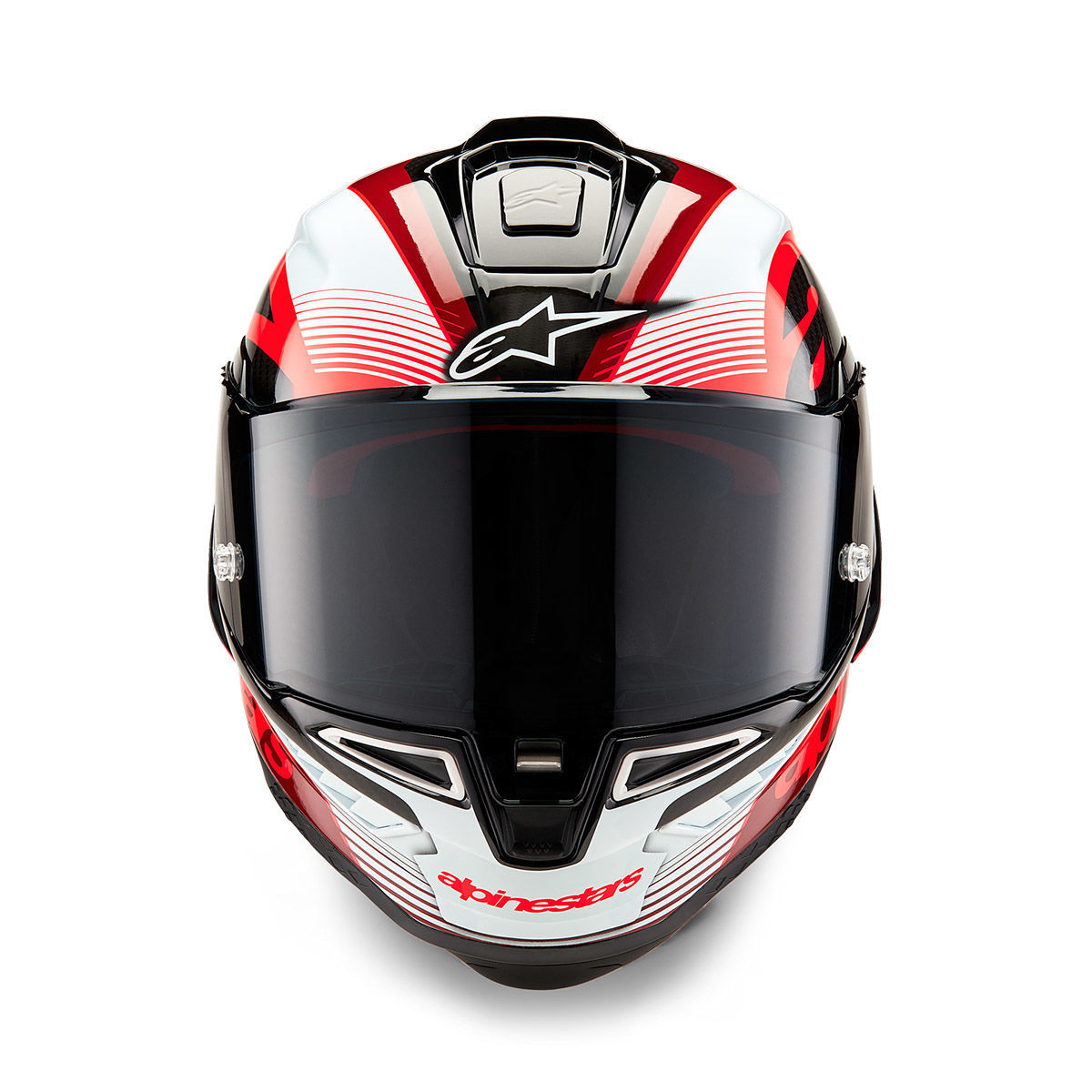 קסדת כביש ספורטיבית ALPINESTARS SUPERTECH R10 TEAM שחור קרבון אדום לבן ...