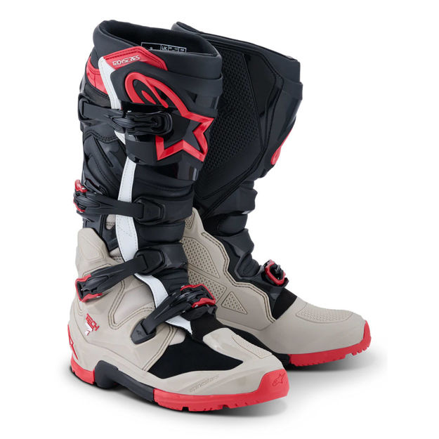 מגפי ENDURO TECH 7 שחור/אפור בהיר/אדום בהיר