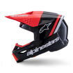קסדת שטח ALPINESTARS S-M3 RADIUM שחור/אדום/לבן