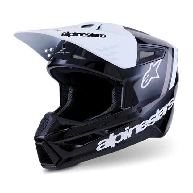 קסדת שטח ALPINESTARS S-M3 RADIUM שחור/לבן/אפור