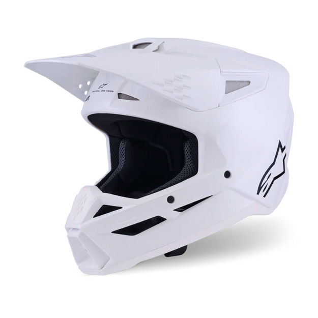 קסדת שטח ALPINESTARS S-M3 SOLID לבן