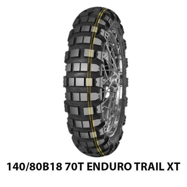 צמיג  אחורי MITAS 140/80B18 70T ENDURO TRAIL XT+ DAKAR TL/TT