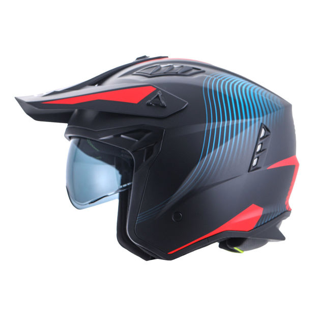 קסדת 3/4 3LD-Z1V2 שחור/כחול/אדום