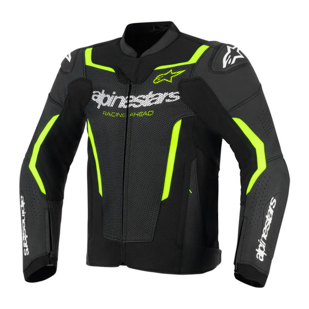 מעיל עור מאוורר GP FORCE V2 שחור צהוב