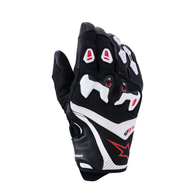 כפפות קיץ ALPINESTARS SP-R PRO שחור לבן אדום בהיר