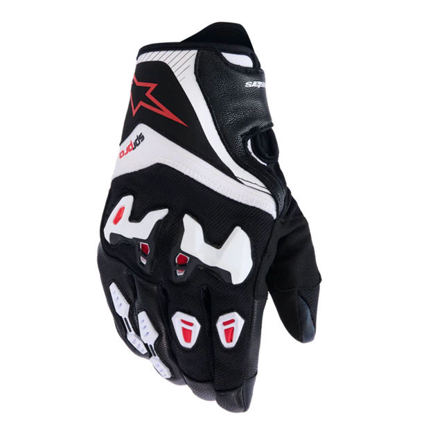כפפות קיץ ALPINESTARS SP-R PRO שחור לבן אדום בהיר