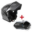 קסדה נפתחת SIMPSON DARKSOME אפור מט  + דיבורית SENA I30