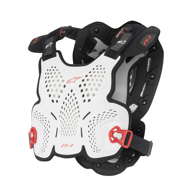 מגן גוף  ALPINESTARS  A-1 לבן/שחור/אדום