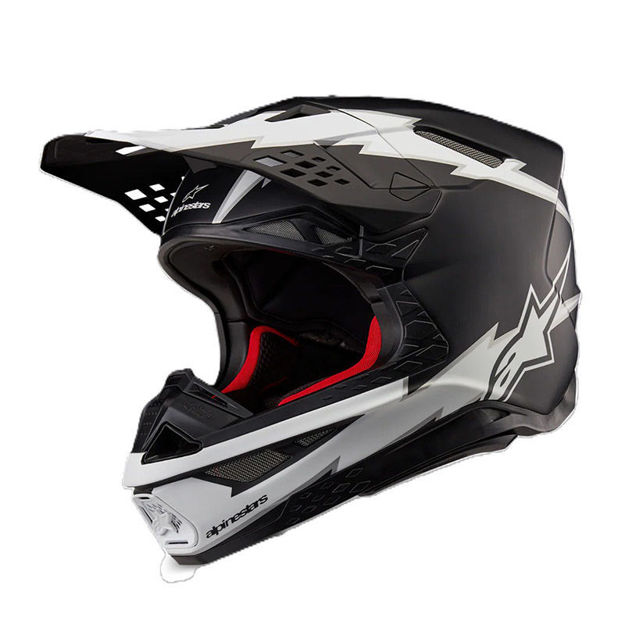 קסדת שטח ALPINESTARS SUPERTECH S-M10 Ampress שחור מט/לבן