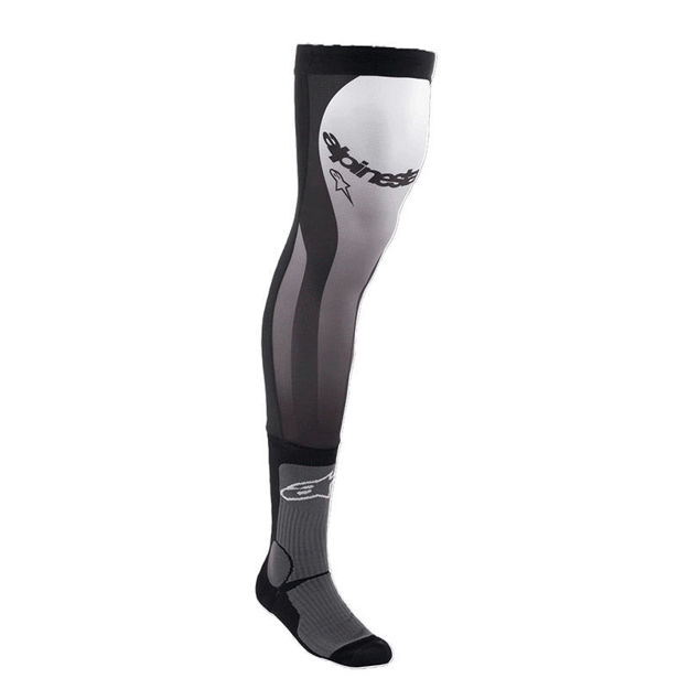 גרביים למגיני ברכיים שחור/לבן  Alpinestars