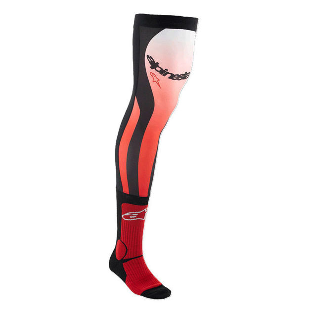 גרביים למגיני ברכיים אדום/לבן Alpinestars  