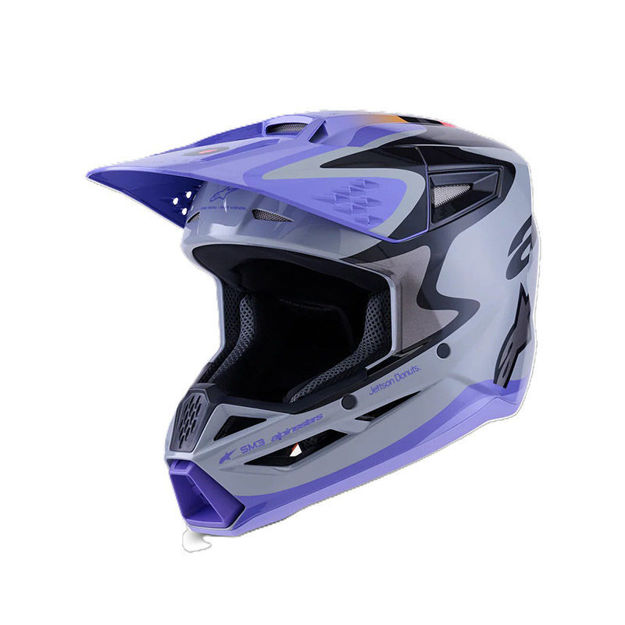 קסדת נוער שטח ALPINESTARS S-M3 Jettson  אפור/סגול/שחור