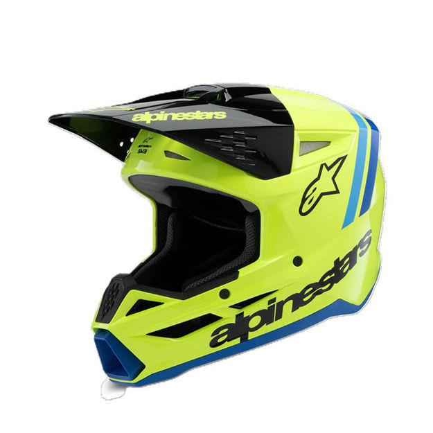 קסדת נוער שטח ALPINESTARS S-M3 Radium צהוב/שחור/כחול