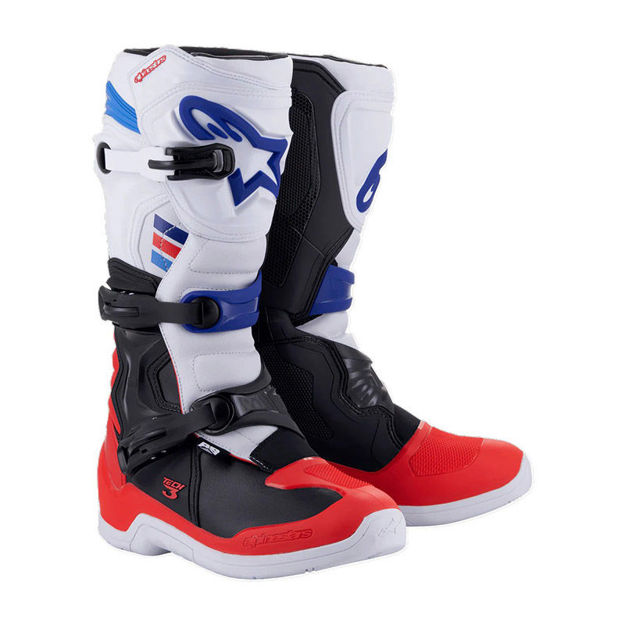 מגפי שטח ALPINESTARS TECH 3  לבן/אדום/כחול