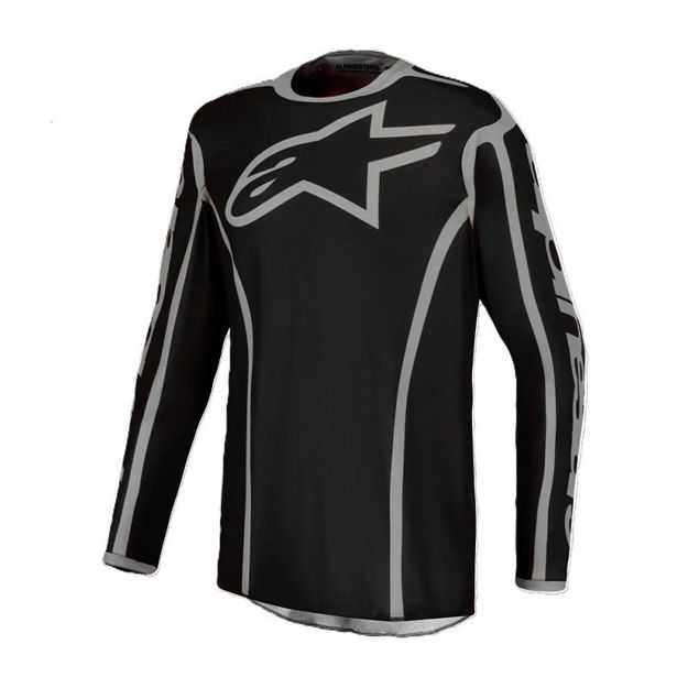 חולצת רכיבה FLUID APEX V2 שחור/כסוף Alpinestars