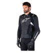 מעיל עור  MISSILE V3 A.F שחור/לבן ALPINESTARS