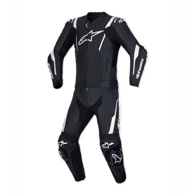 חליפת עור  MISSILE V3 2PC שחור/לבן ALPINESTARS